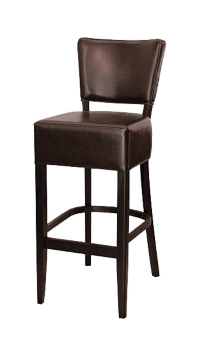Upholstered Solid Wood barstool made of Beech - 1303B