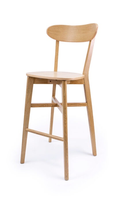 Solid Wood barstool made of Beech or Oak- 1321B