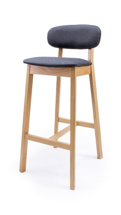 Solid Wood barstool made of Beech or Oak - 1370B