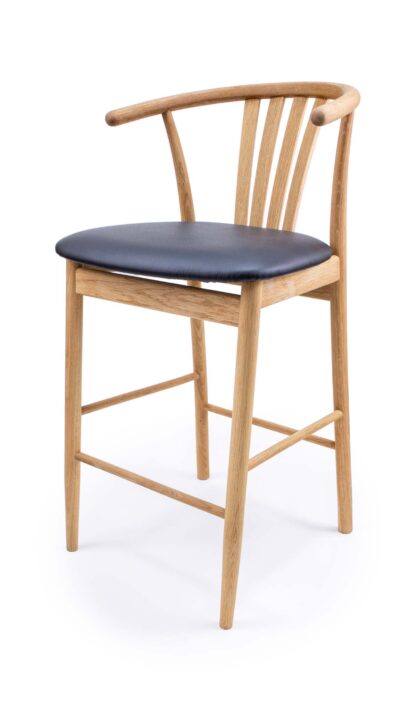 Дървен бар стол от масив бук или дъб - 1326B